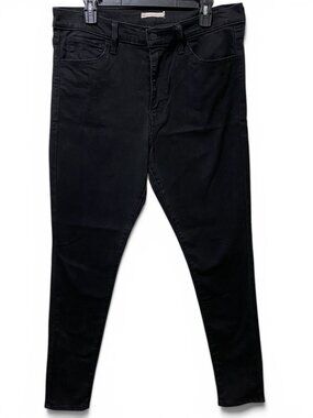 Levis 720 High Rise Super Skinny Jeans Womens 33x30 Black Stretch Denim